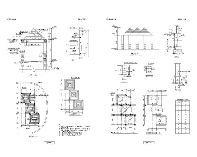 景观各式亭子设计施工图全集（共80套）