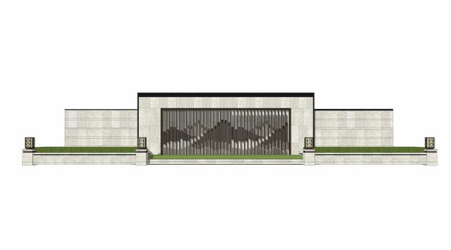 66张新中式山水墙意向图,附赠48个山水景观墙源文件,直接拿来用