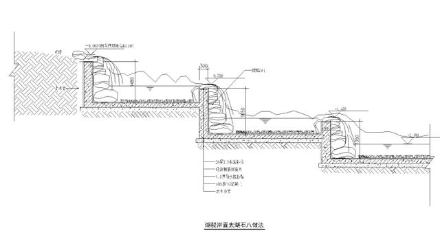 六十四种-各式园林水景做法施工图集（驳岸，莲花池，喷泉等）