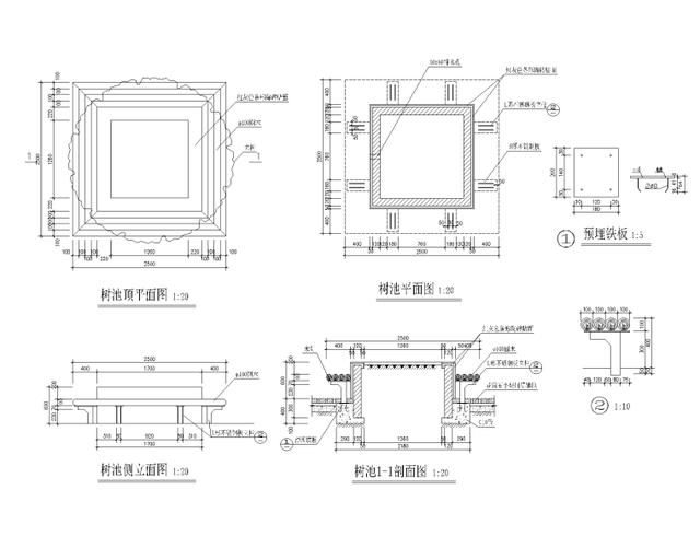 近百套园林景观凳、树池、花坛CAD完整施工图，经典分享