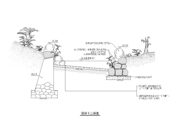 六十四种-各式园林水景做法施工图集(驳岸,莲花池,喷泉等)