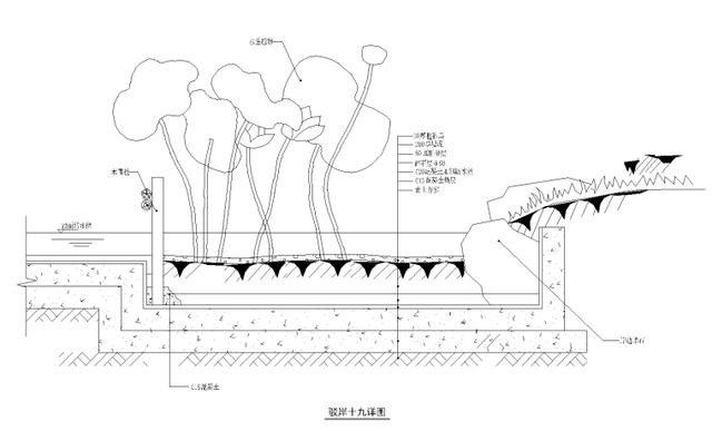 六十四种-各式园林水景做法施工图集（驳岸，莲花池，喷泉等）