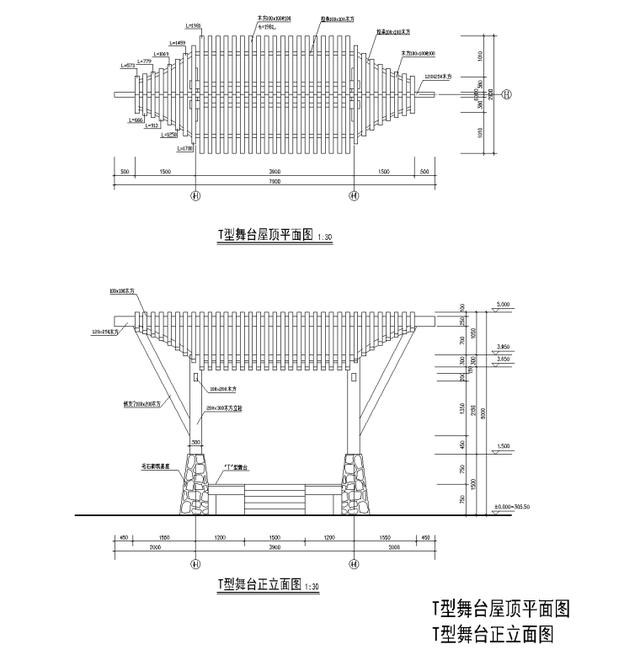 46套景观大门入口CAD施工图（公园大门，居住区大门，T形舞台）