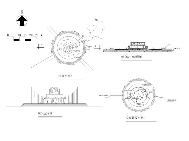 精选景观水景喷泉-方案施工图（25套），以后不会无从下手了