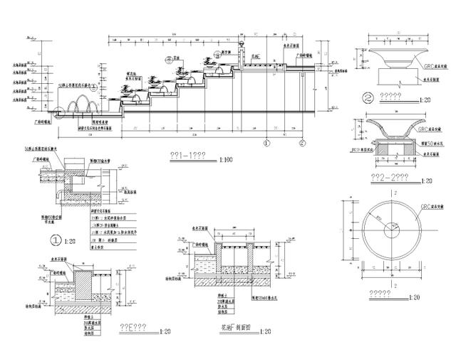 精选景观水景喷泉-方案施工图（25套），以后不会无从下手了