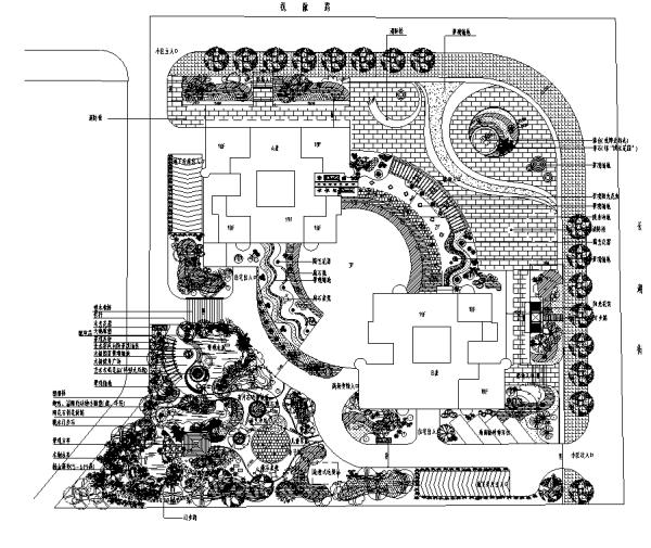 最全屋顶花园景观设计CAD平面图95套，经典收藏