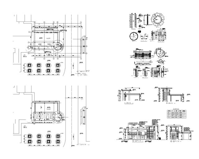 46套景观大门入口CAD施工图（公园大门，居住区大门，T形舞台）