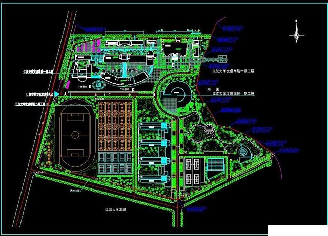 校园规划总平面图44套，建筑景观园林设计CAD方案图纸分享