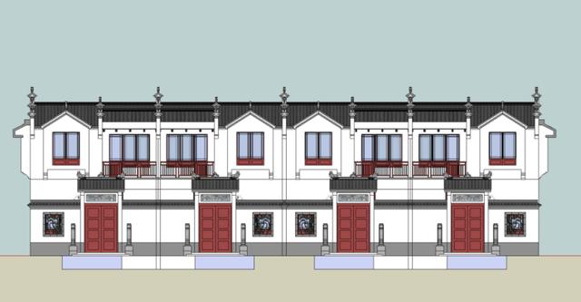 89个新中式徽派建筑风格SU模型，改改就能用