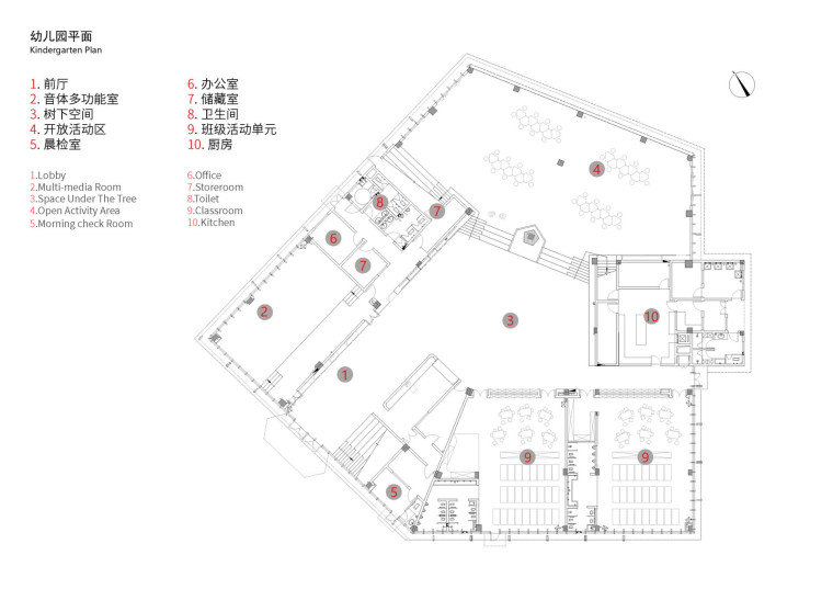 惠州泰丰枫林岸幼儿园与销售中心平面图2