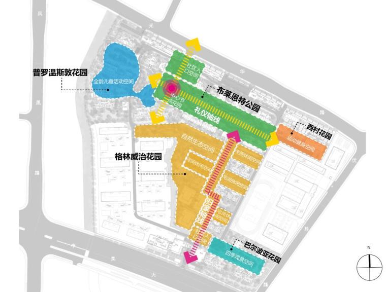 [江苏]大都会高品质住宅景观深化方案-空间分析