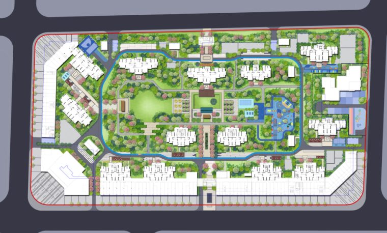 [武汉]蓝光· 汉南雍锦天府大区景观深化方案-1-总平面图