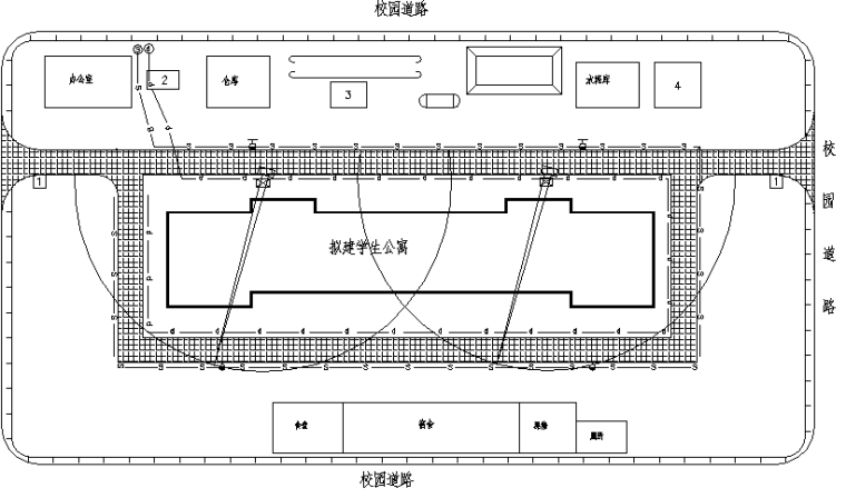 [一键get]21套二造资料和12套毕业设计文件-办公楼施工总平面图