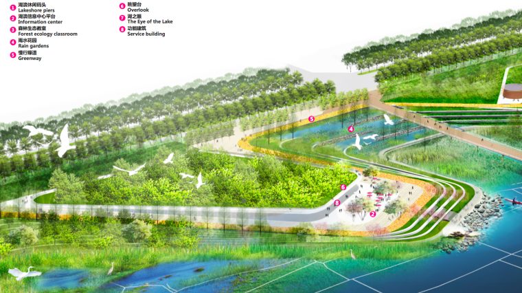 [江西]南昌城市生态湖泊公园景观设计方案-滨湖示范区效果图
