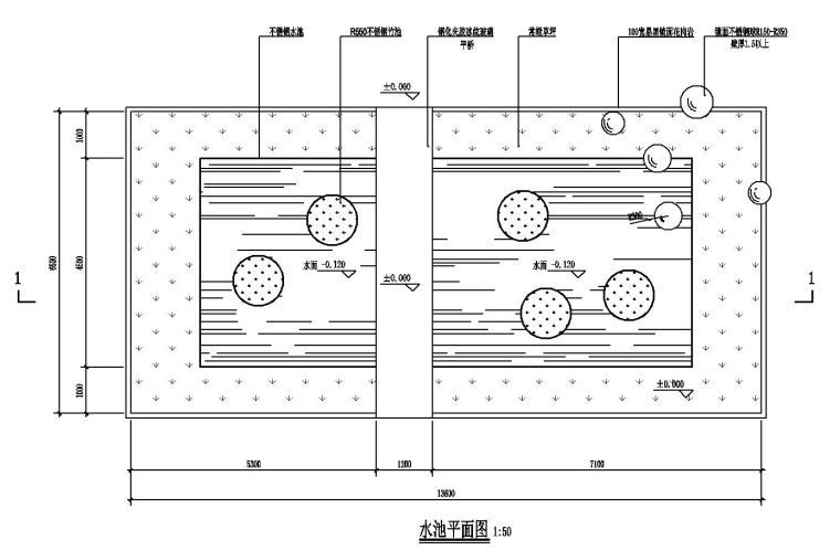 不锈钢水池及玻璃平桥详图设计 (1)