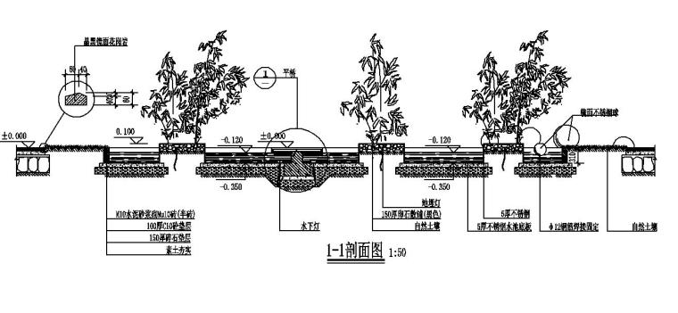 不锈钢水池及玻璃平桥详图设计 (3)