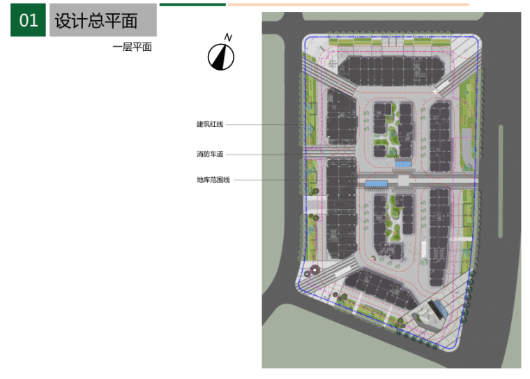 [湖北]武汉现代都市商业街景观设计方案-总平面图