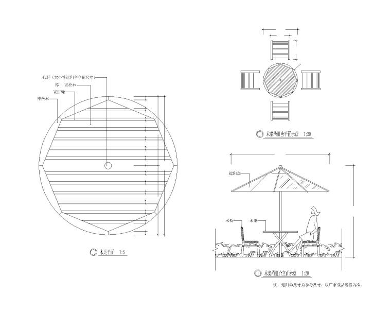 国家湿地公园景观施工图全套-木家具-模型