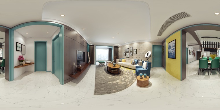 [一键下载]10套现代家装3D模型 VR全景图-E086
