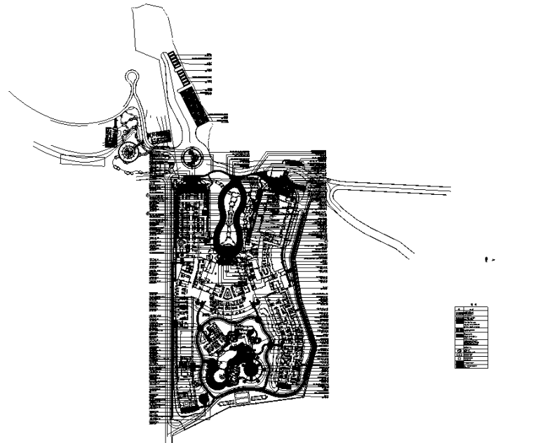 [海南]山地度假温泉酒店度假村景观设计施工图（全套CAD）-分区平面铺装图