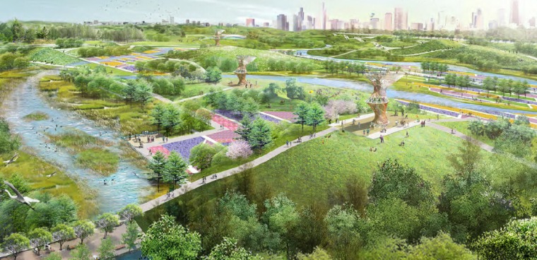 [四川]成都生态城市公园景观设计方案-生态森林公园效果图