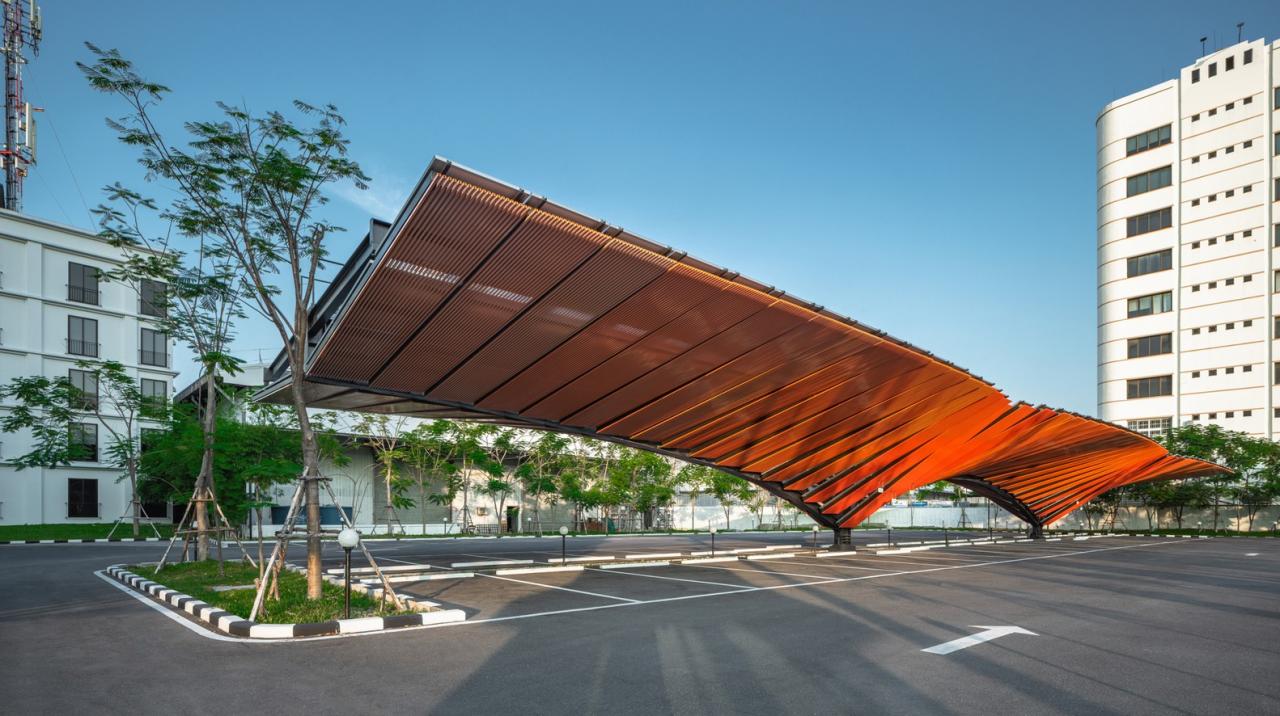 泰国动力之翼停车场景观建筑设计Architects+Openbox Group-灵感屋
