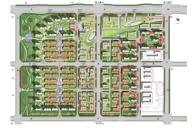 安徽合肥创新城混合用地商业住宅景观项目-总平面图 安徽合肥创新城混合用地商业住宅景观项目-总平面图