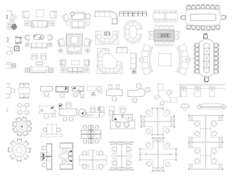 最新CAD图库（家具,植物,厨卫灯具,人物等）-通用CAD图库7