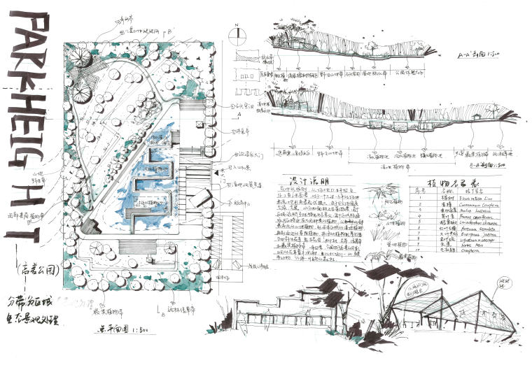 景观考研手绘作品27例 疗养景观、校园景观-001-160812-0004 景观考研手绘作品27例 疗养景观、校园景观-001-160812-0004