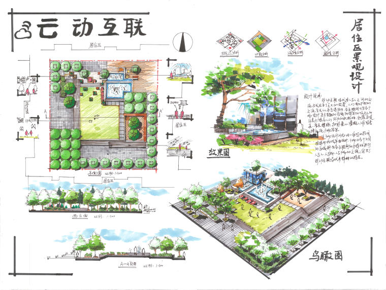 商业广场设计手绘作品26张-001-160730-0026