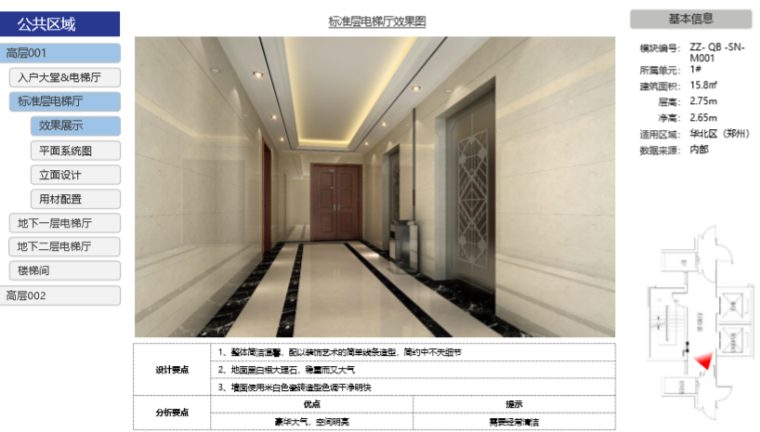 房地产公司住宅产品标准手册(室内篇)-标准层电梯厅效果图 房地产公司住宅产品标准手册(室内篇)-标准层电梯厅效果图