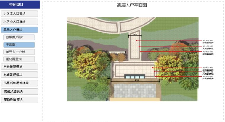 房地产公司住宅产品标准手册（景观篇）-高层入户平面图