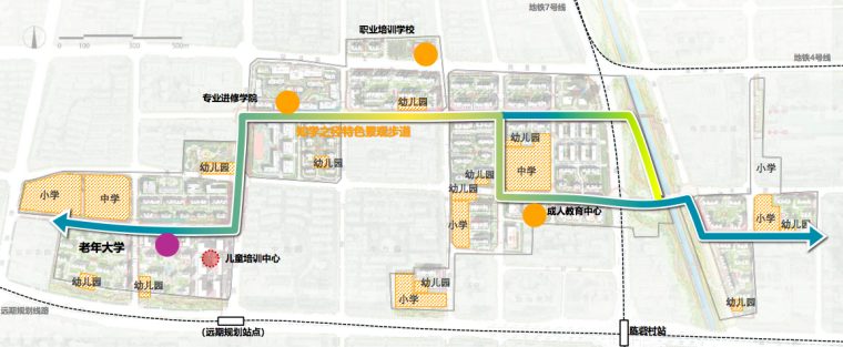 [郑州]教育主题城中村街道景观改造设计方案-总平面图