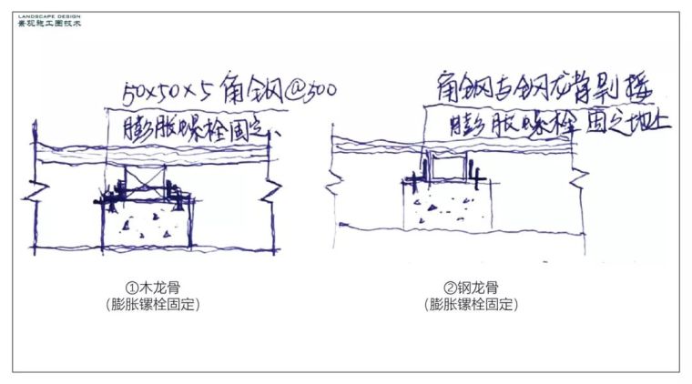 户外防腐竹木、防腐木平台施工图画法介绍-7