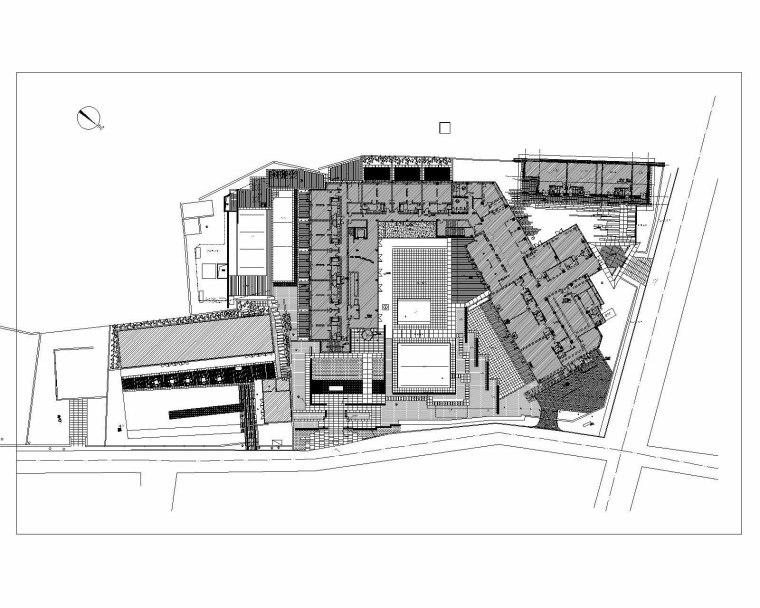 杭州现代中式度假酒店园建CAD施工图+实景照片