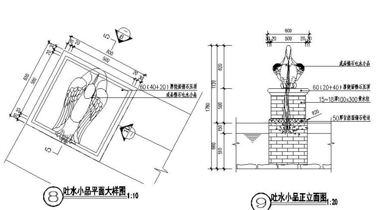 东南亚风景观亭节点CAD详图