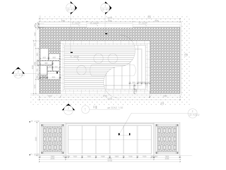 南京某高端品质住宅区豪宅小区绿化CAD图纸-休闲平台详图