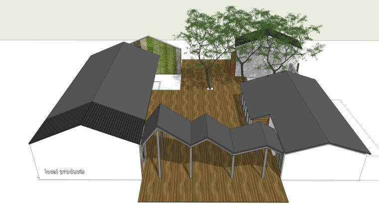 新中式民宿建筑CAD施工图 SU模型 效果图-su模型0004 新中式民宿建筑CAD施工图 SU模型 效果图-su模型0004