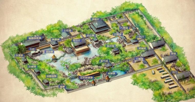 南北方经典中国园林平面图赏析 南北方经典中国园林平面图赏析