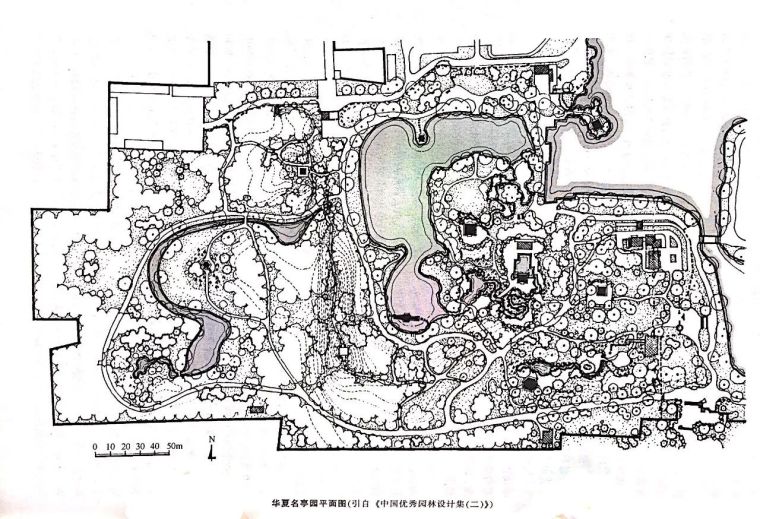 园林地形图平面画法图片