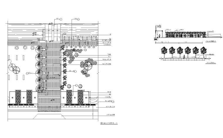 景观入口大门CAD施工图（公园大门，居住区大门，T形舞台等）