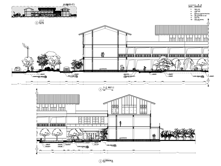 汉中滨江绿地公园中式商业街景观设计施工图