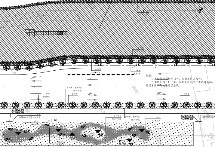 某机场周边配套道路景观CAD施工图-灵感屋