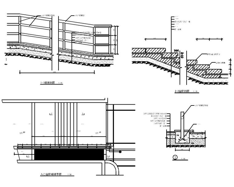 50套室外台阶坡道CAD施工图块 50套室外台阶坡道CAD施工图块