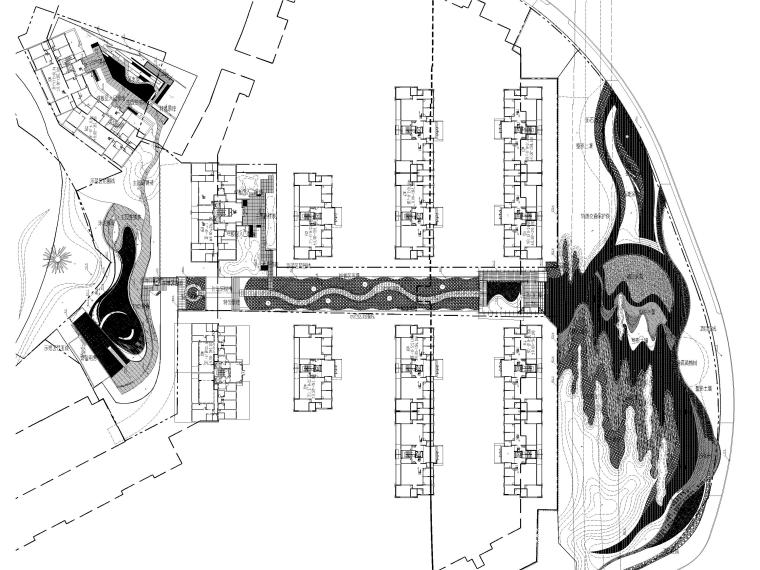 万科壹号半岛示范区景观施工图+实景图