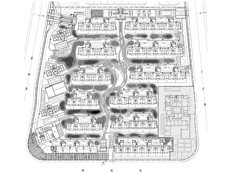 宁波湾头居住区景观设计CAD施工图