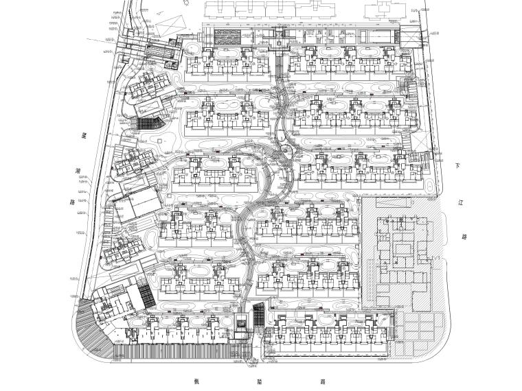 宁波湾头居住区景观设计CAD施工图