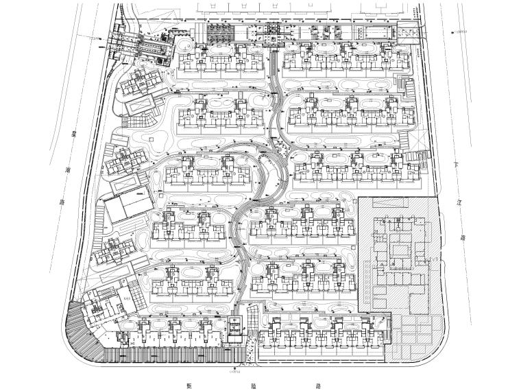 宁波湾头居住区景观设计CAD施工图