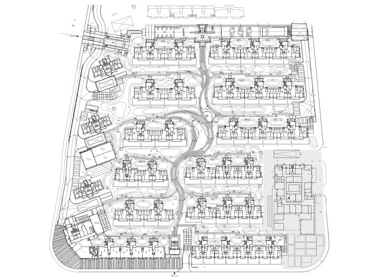 宁波湾头居住区景观设计CAD施工图