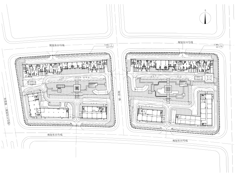 青岛金色蓝庭高端住宅小区景观施工图